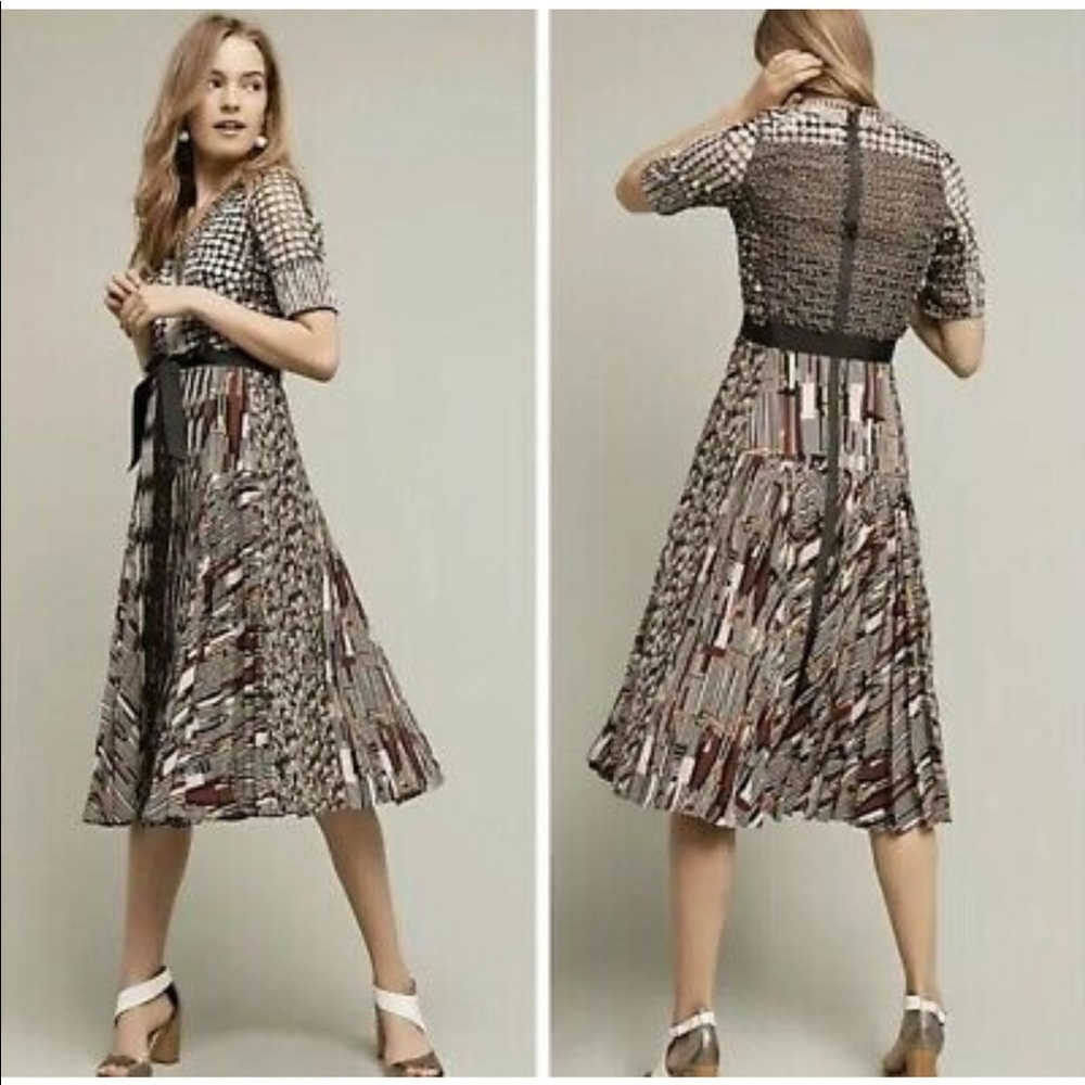 BYRON LARS Beauty Mark Anthropologie Paillette Pleated Dress Women’s 0